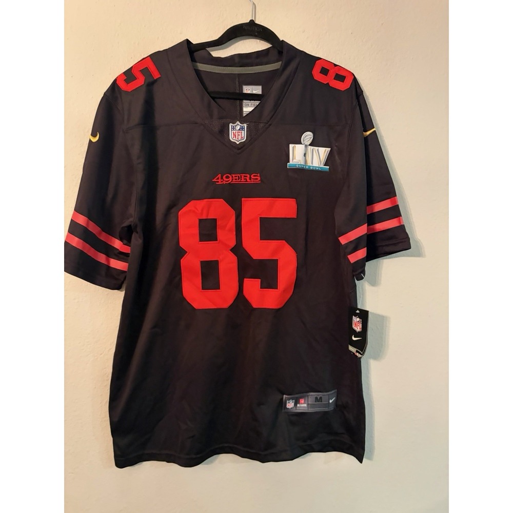 Nike San Francisco 49ers George Kittle 85 Stitched Jersey Black Mens Medium NWT